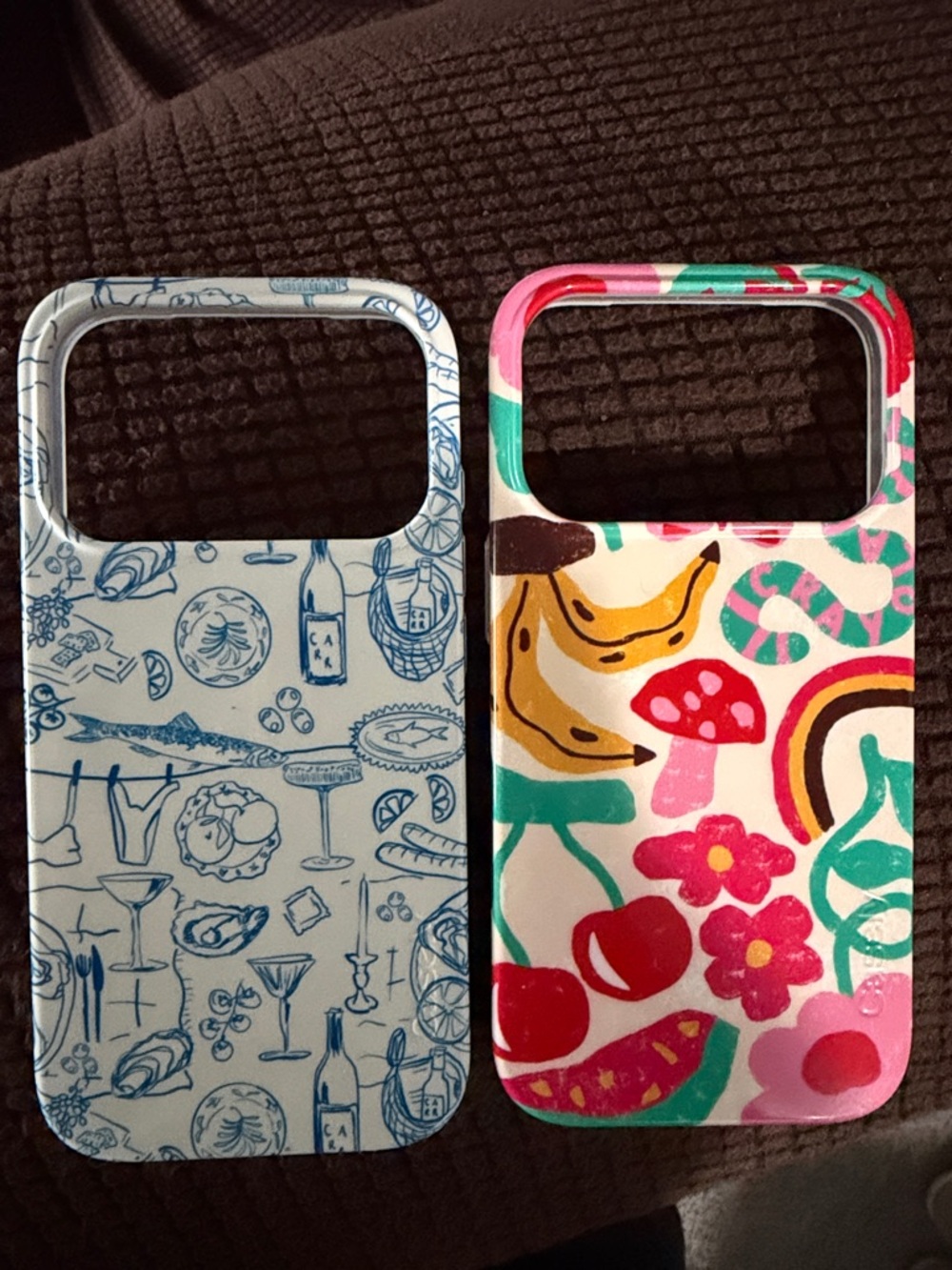 Colorful Fruit & Pattern iPhone Case - White and Multicolor